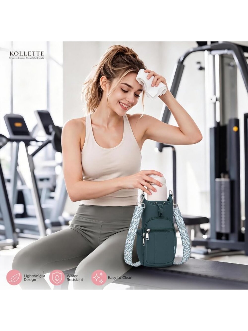 Hands-Free Crossbody Water Bottle Holder Bag for Women - Perfect Daily Accessory - Picture 3 of 9